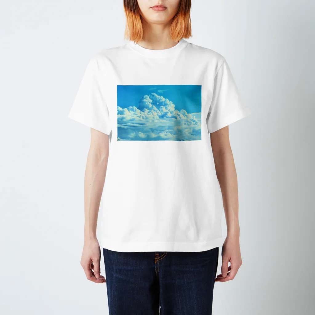 パーマとヒツジの蒼と雲 Regular Fit T-Shirt