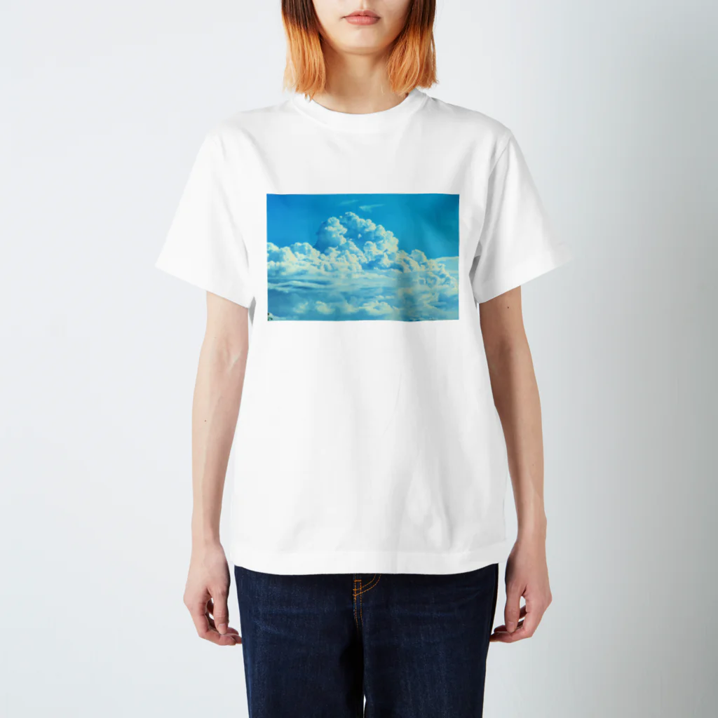 パーマとヒツジの蒼と雲 スタンダードTシャツ