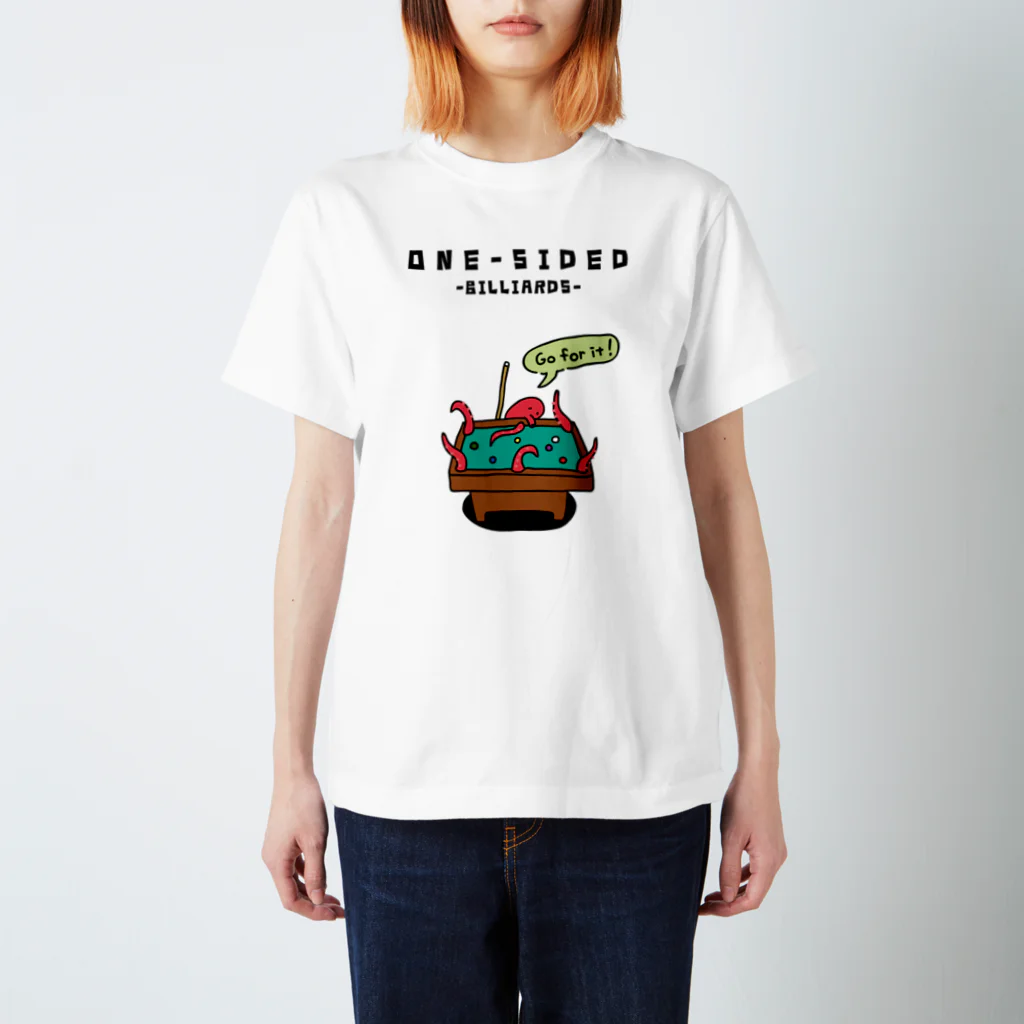 PokuStarのビリヤード　タコのワンサイドゲーム スタンダードTシャツ