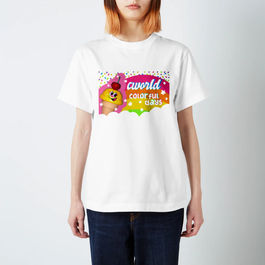 C WORLD🐻💜のアイスちゃんcolorful days スタンダードTシャツ