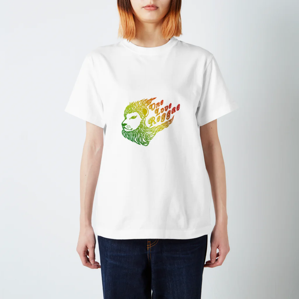 風乃応援団のOne Love Reggae（グラデ） Regular Fit T-Shirt