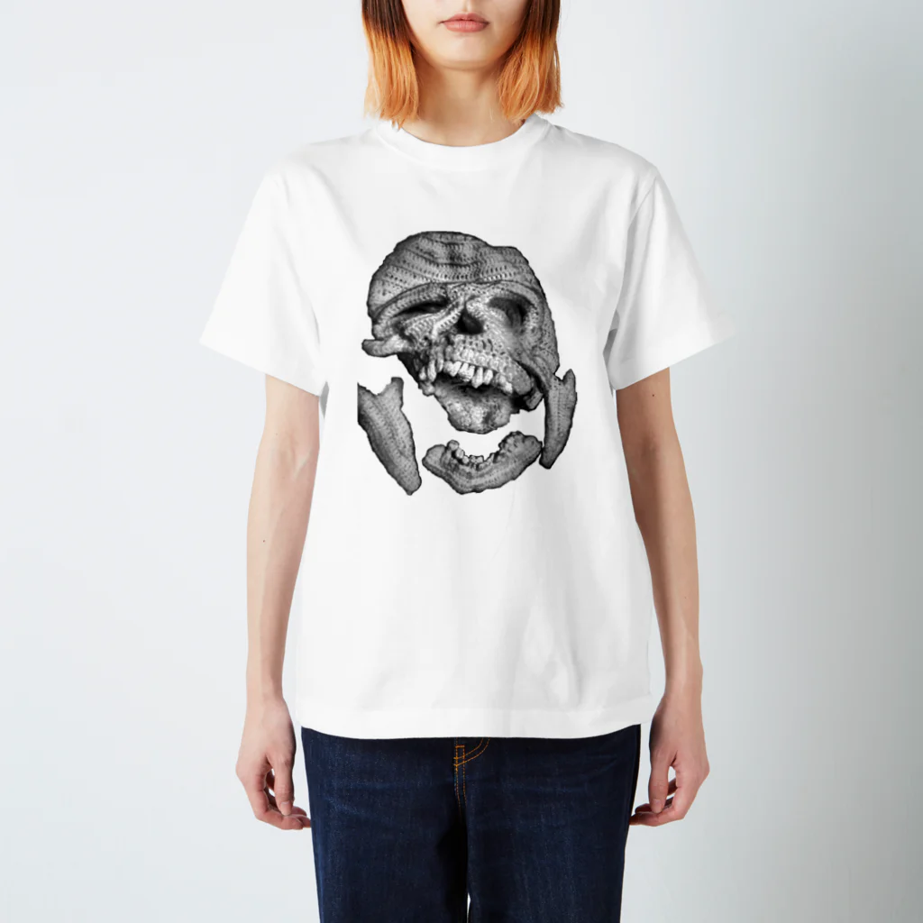 hayatosatoh@編み物ブログのリアルあみぐるみ頭蓋骨 Regular Fit T-Shirt