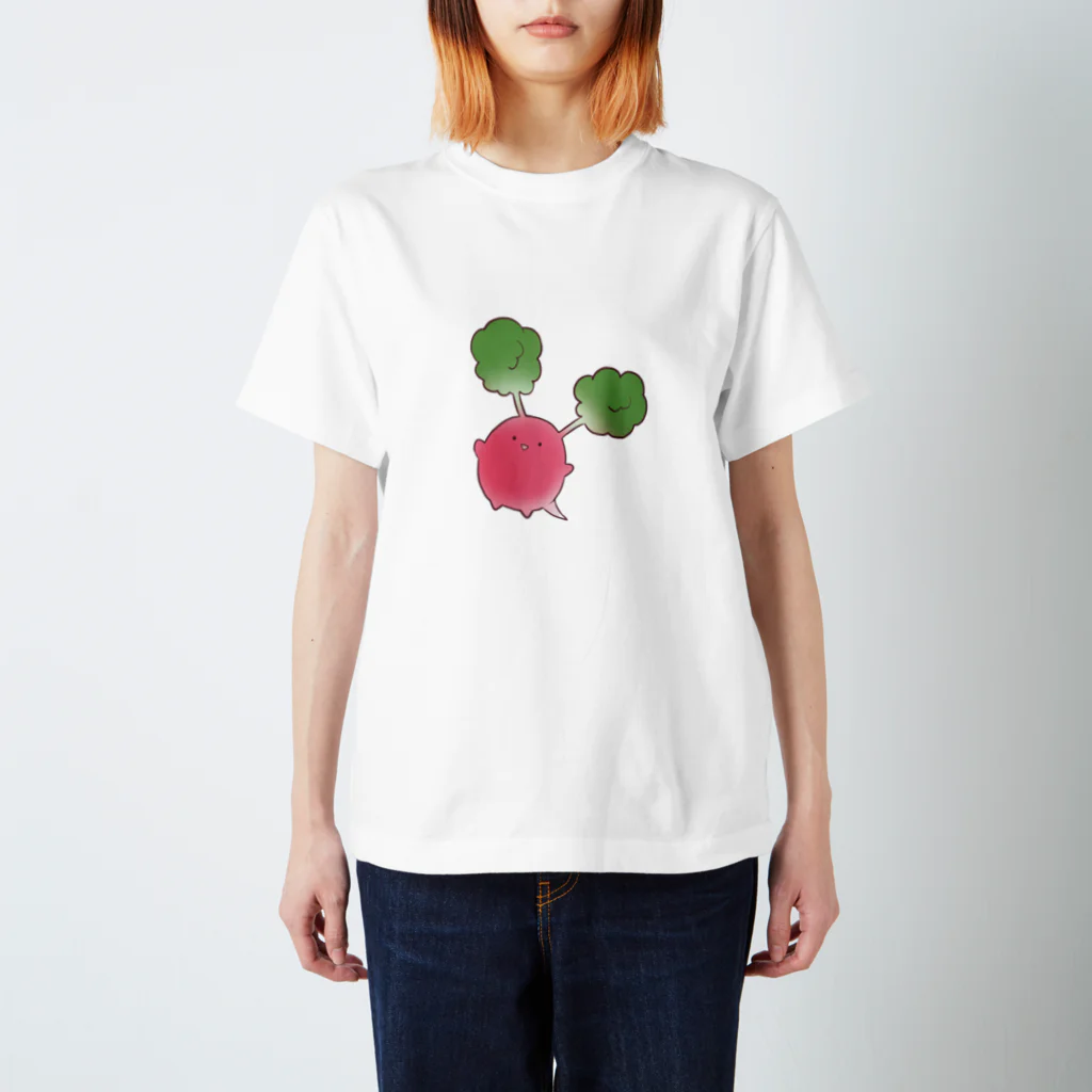 ゆるふあてんしょんの根菜類（ラディッシュ） Regular Fit T-Shirt