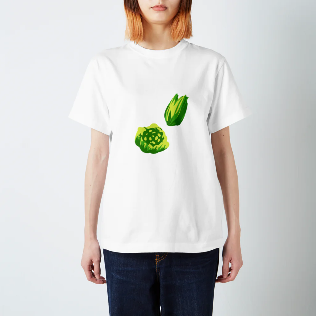 illust_designs_labのふき、ふきのとうイラストグッズ【果物・お野菜シリーズ】 スタンダードTシャツ