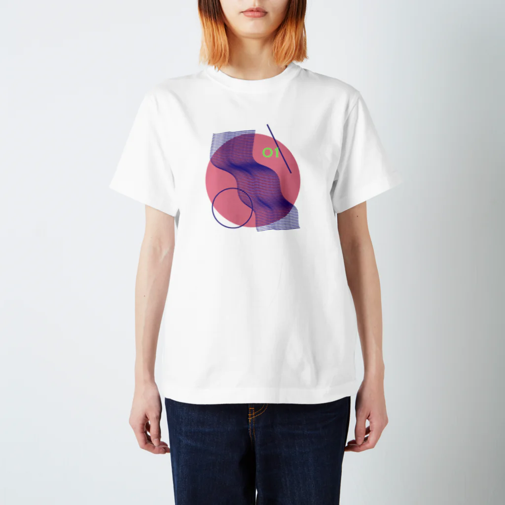 SPACEの01_pink Regular Fit T-Shirt