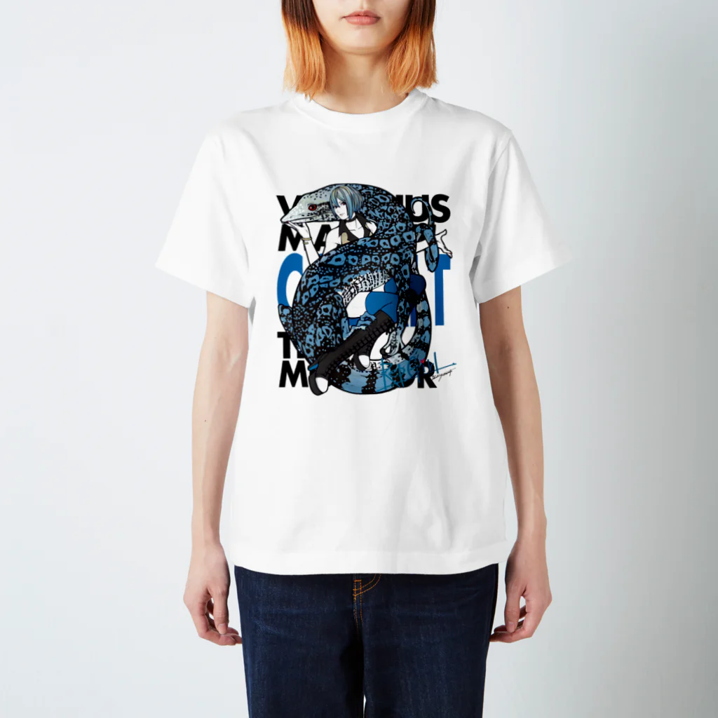 HERP MODA by ヤマモトナオキのRepGirl コバルトツリーモニター Regular Fit T-Shirt