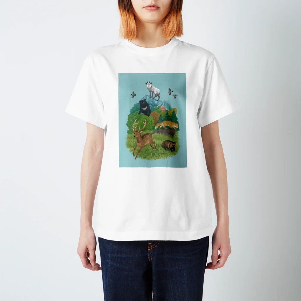 ちなきのこの関東のどうぶつたち スタンダードTシャツ