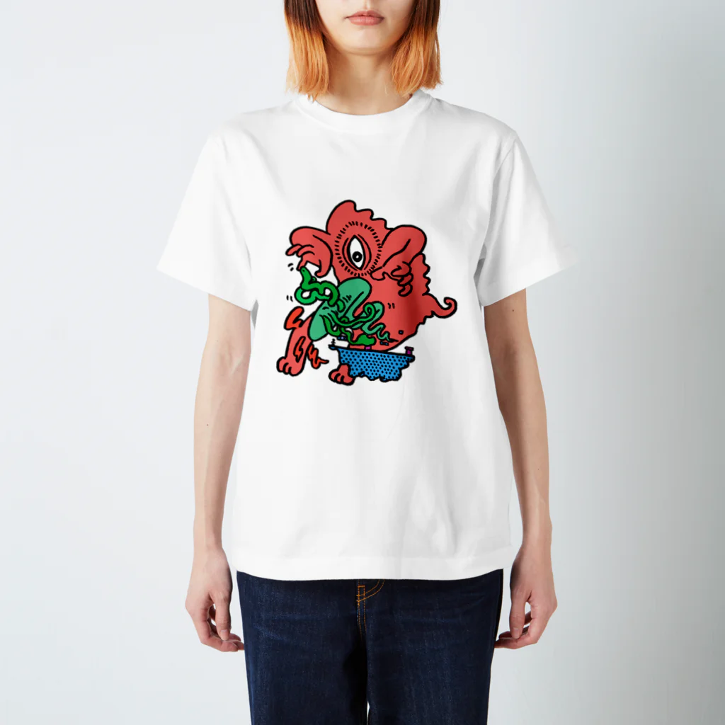 SPICY CAT NEKO WORKSのあたまきてる Regular Fit T-Shirt