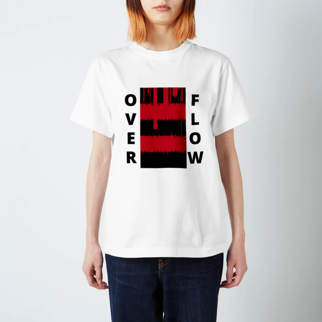 REST IN PUNISHEDのOVER FLOW(Red) Regular Fit T-Shirt