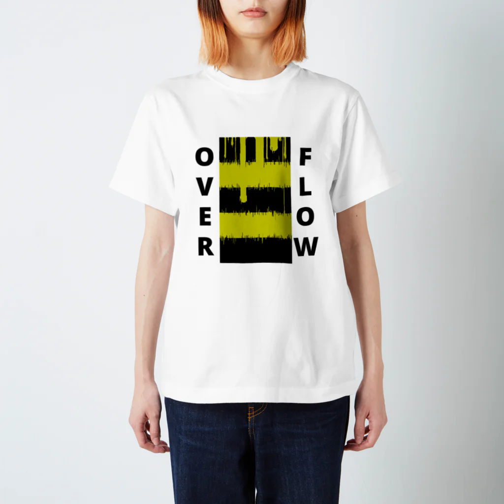 REST IN PUNISHEDのOVER FLOW(Yellow) スタンダードTシャツ