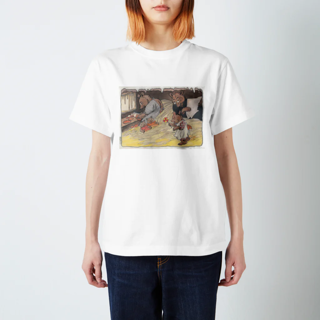 lofi_bearの北澤楽天  くまのお正月 （1916） Regular Fit T-Shirt