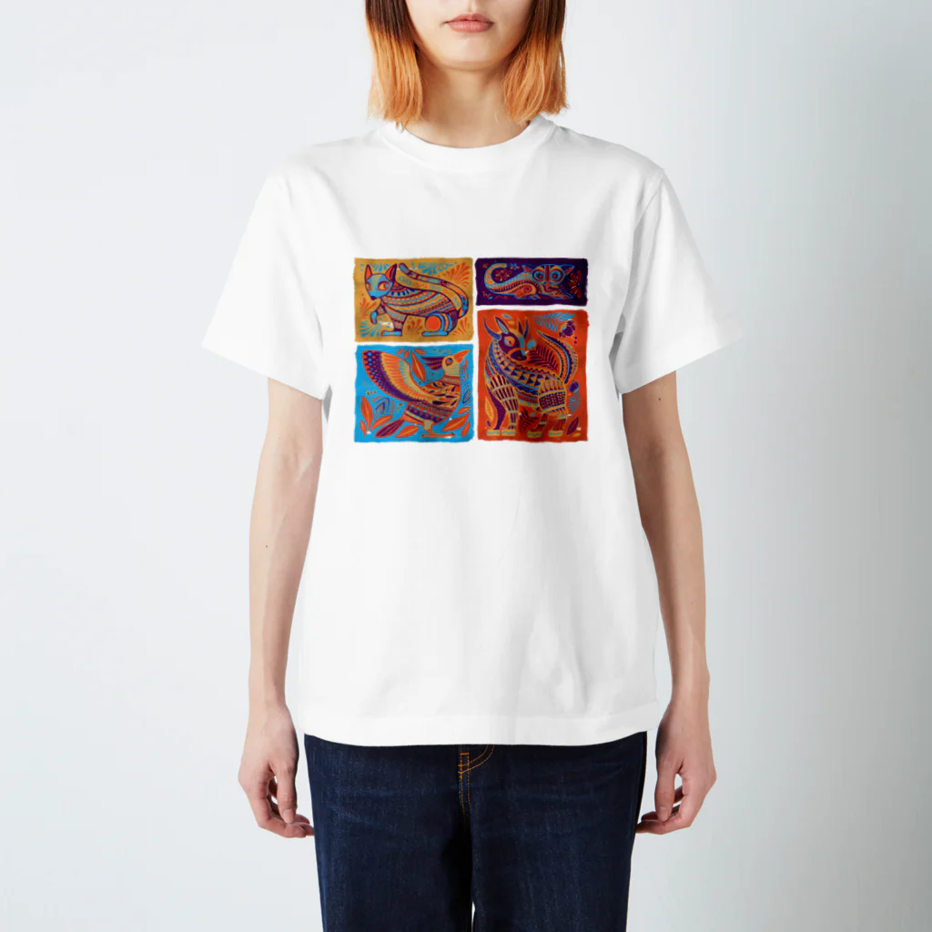 IZANAMI by Akane Yabushitaのメキシコのアレブリヘス（オレンジ） Regular Fit T-Shirt