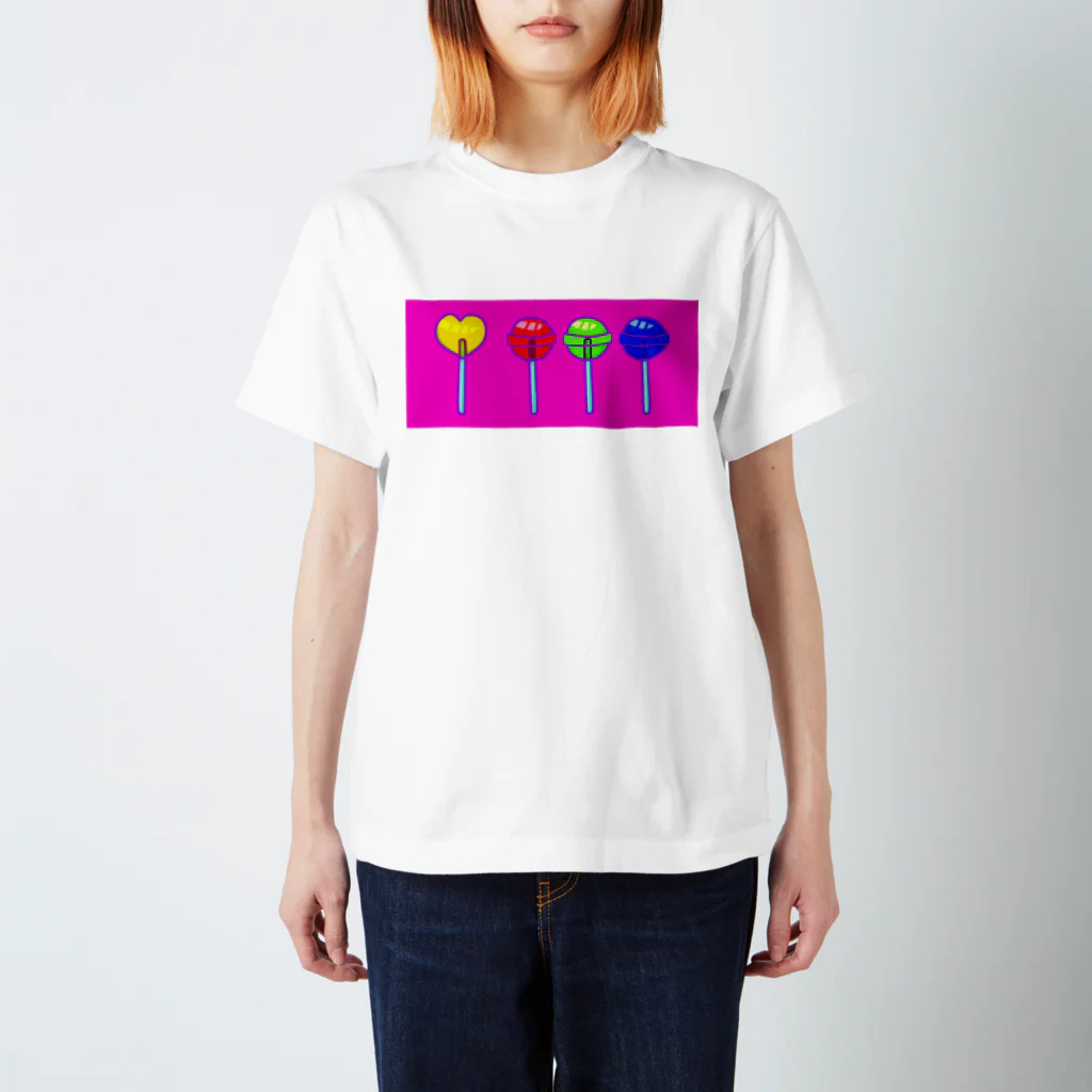 七味田飾品街の色と光のロリポップ スタンダードTシャツ