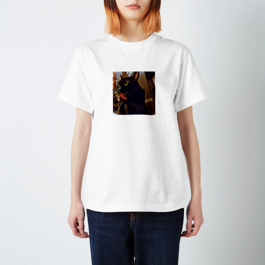 0w0bの黒猫　顔洗い Regular Fit T-Shirt