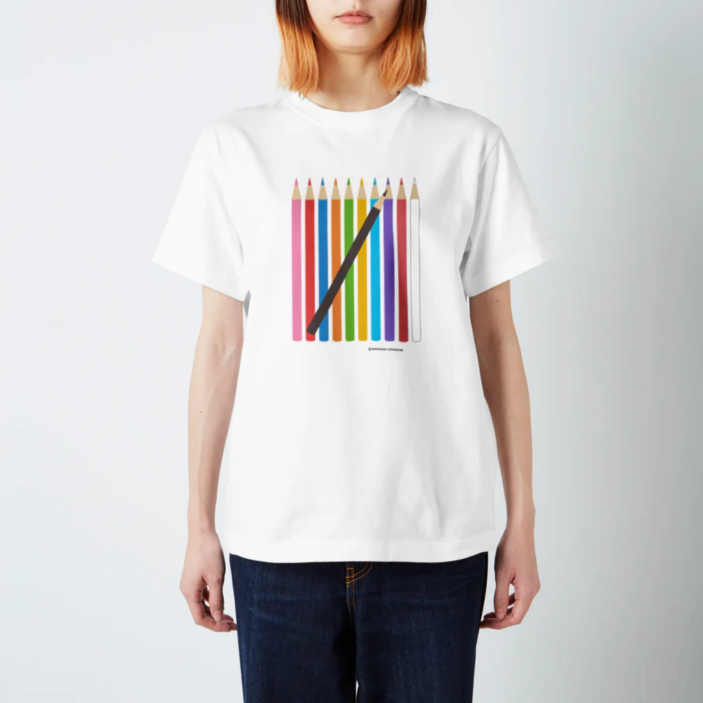 ミニマムユニヴァース@SUZURIの色えんぴつ 縦 スタンダードTシャツ