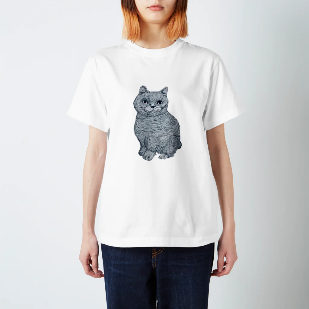 筆ペンどうぶつの猫さん Regular Fit T-Shirt