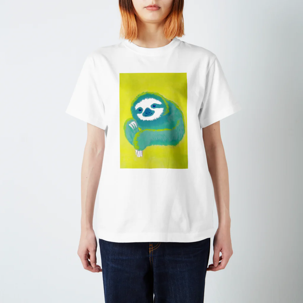 七味田飾品街のナマケモノ3(アクリル画) スタンダードTシャツ