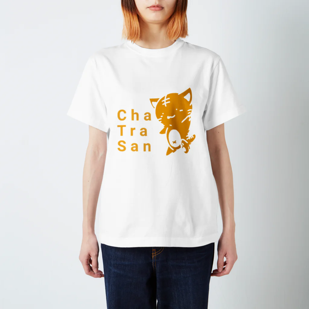 はるる堂の茶トラさん『Cha Tra San』ロゴ Regular Fit T-Shirt