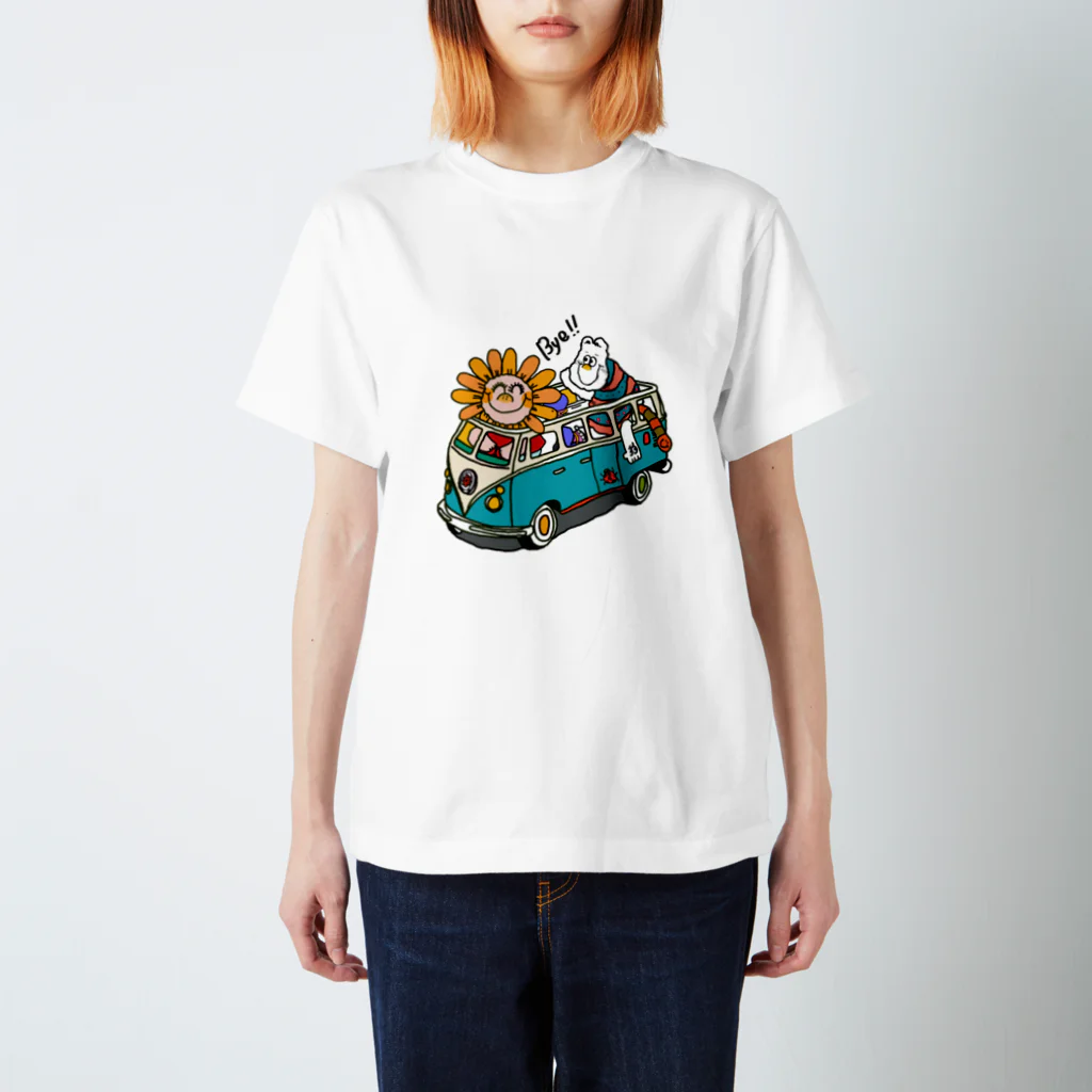 westy2ptのワーゲンバスにのるヘンテコフレンズ スタンダードTシャツ