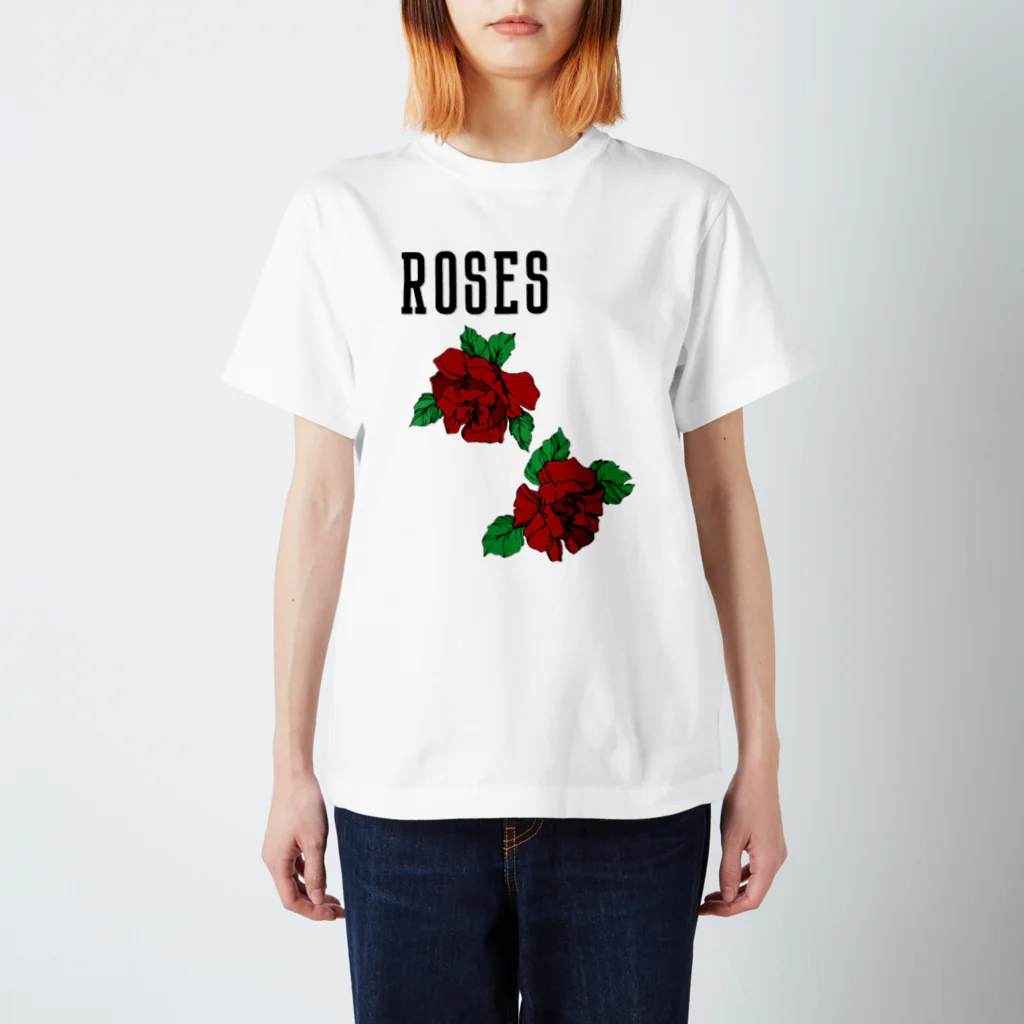 2rinso-nirinsoのPeonies&Roses 牡丹と薔薇 Regular Fit T-Shirt