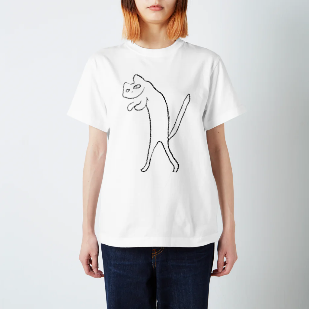 さいとうあやのこ🍮👻の二足歩行の猫 Regular Fit T-Shirt
