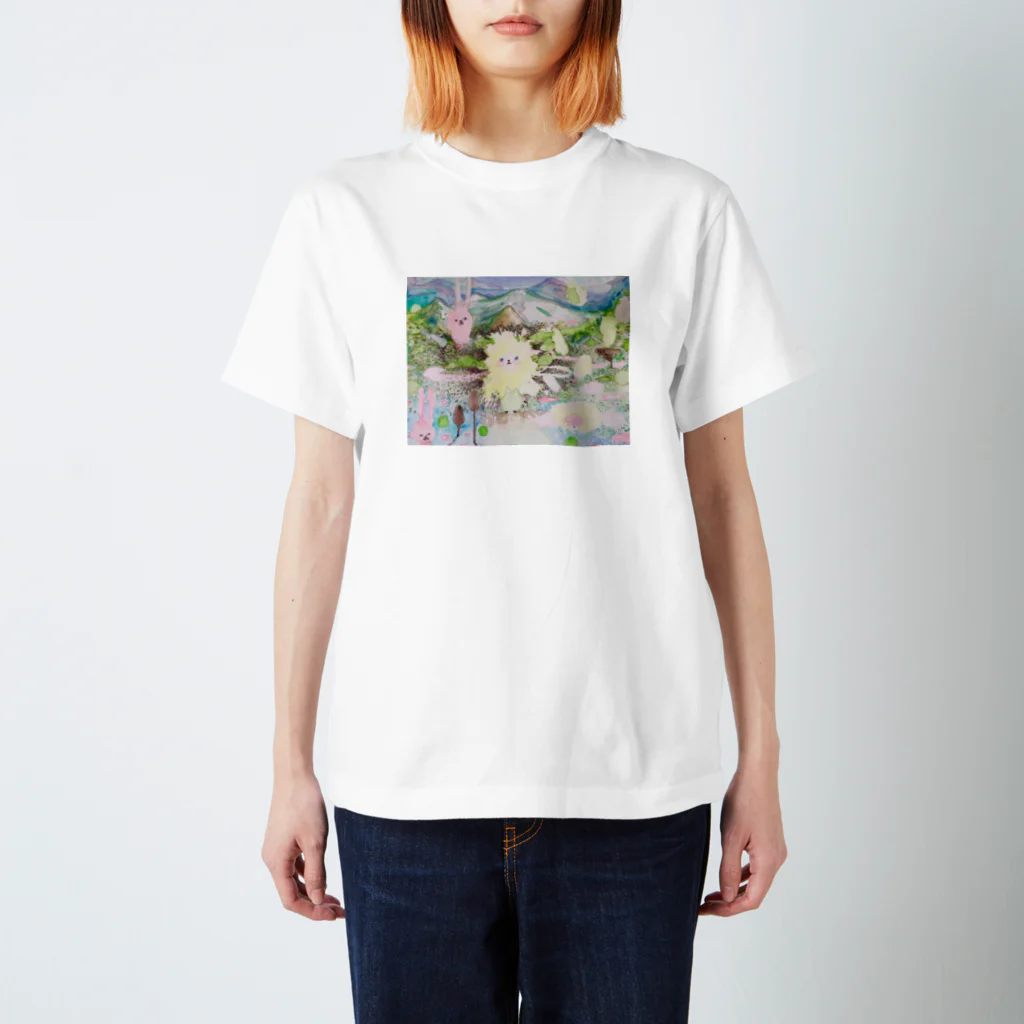 ハチワレと茶トラのやまがたひつじがヤマヤマいるところ Regular Fit T-Shirt