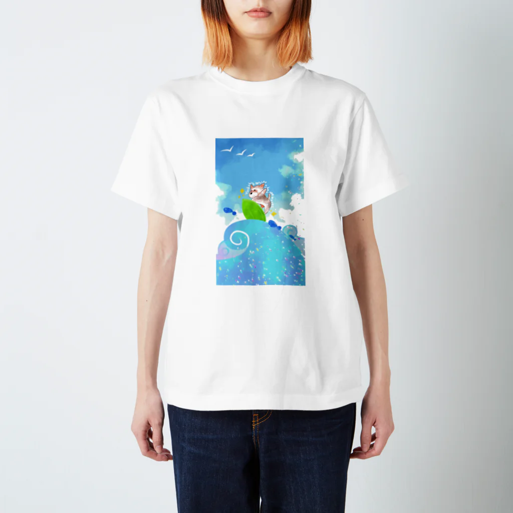 R&Mのヨーキー波に乗る スタンダードTシャツ