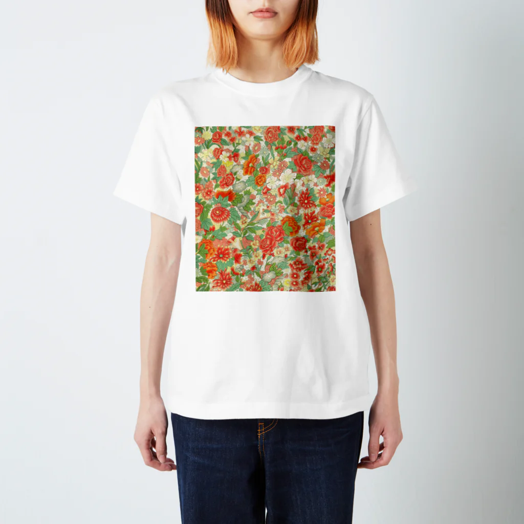 THEFUKURIのFlowers Ornament Regular Fit T-Shirt