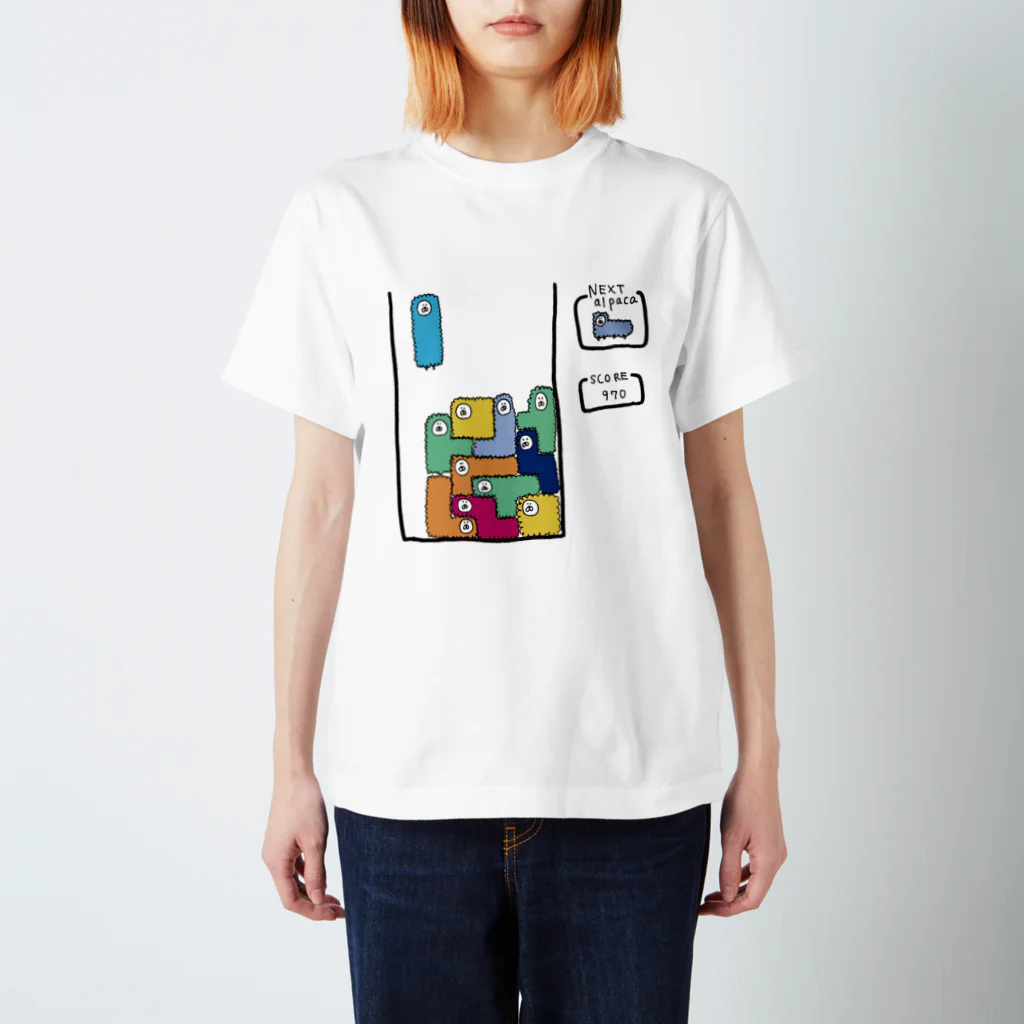 はみをのアルパカ テトリス風 Regular Fit T-Shirt