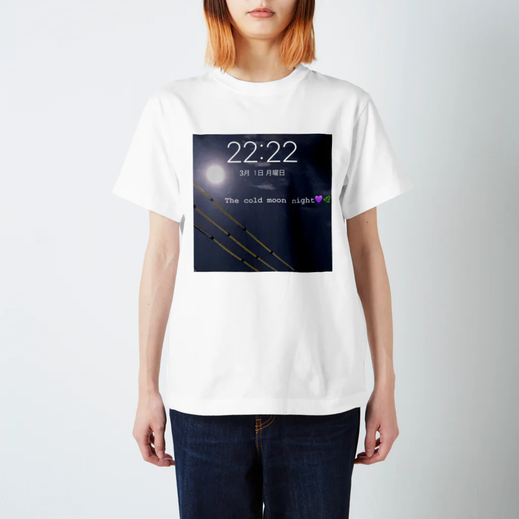 monacoのThe cold moon night 2222 スタンダードTシャツ