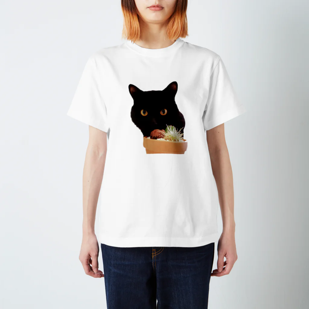 troymetkaのくろねことサボテン スタンダードTシャツ