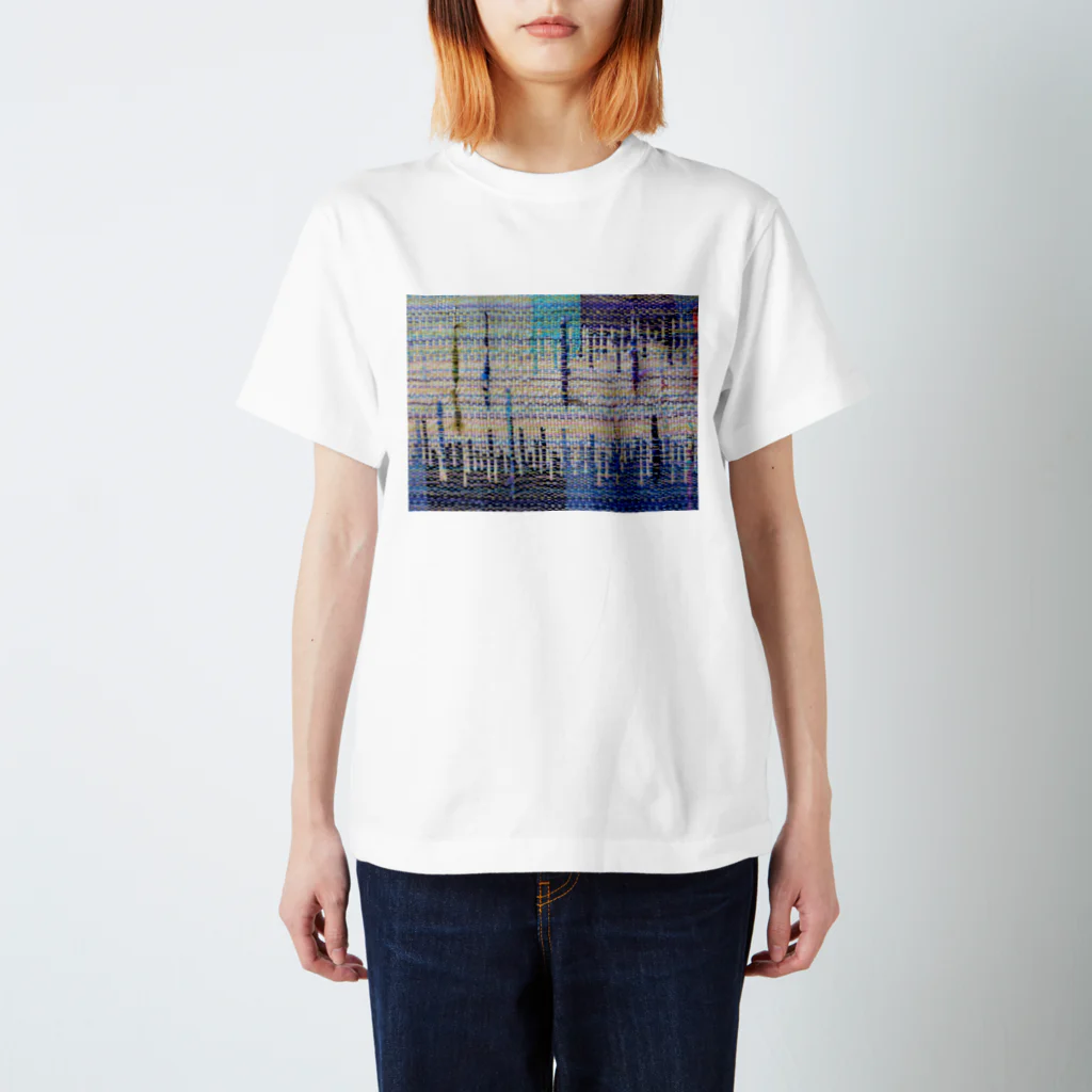 Hana Sungo　はなさんごのHand weaving-blue×3 スタンダードTシャツ