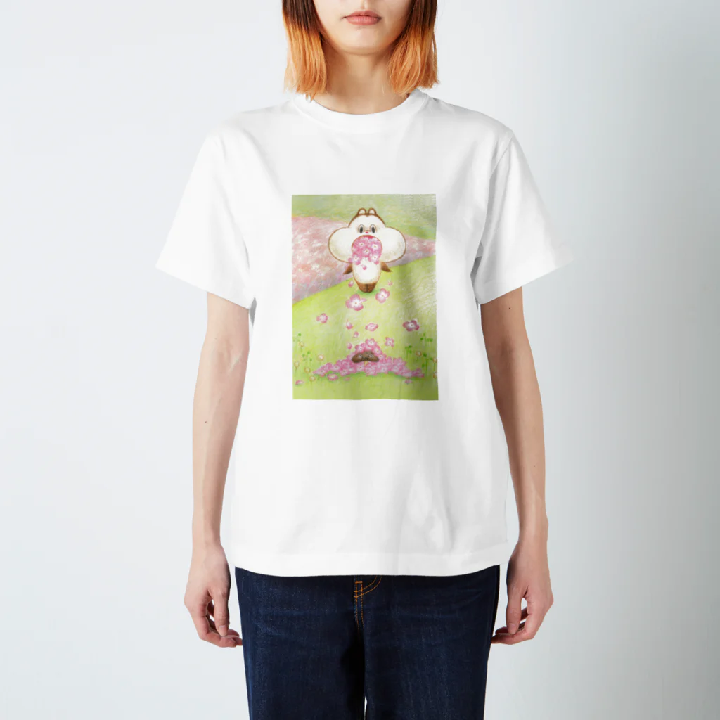 ひでみのもぐもぐグーさん -たけさんに花- Regular Fit T-Shirt