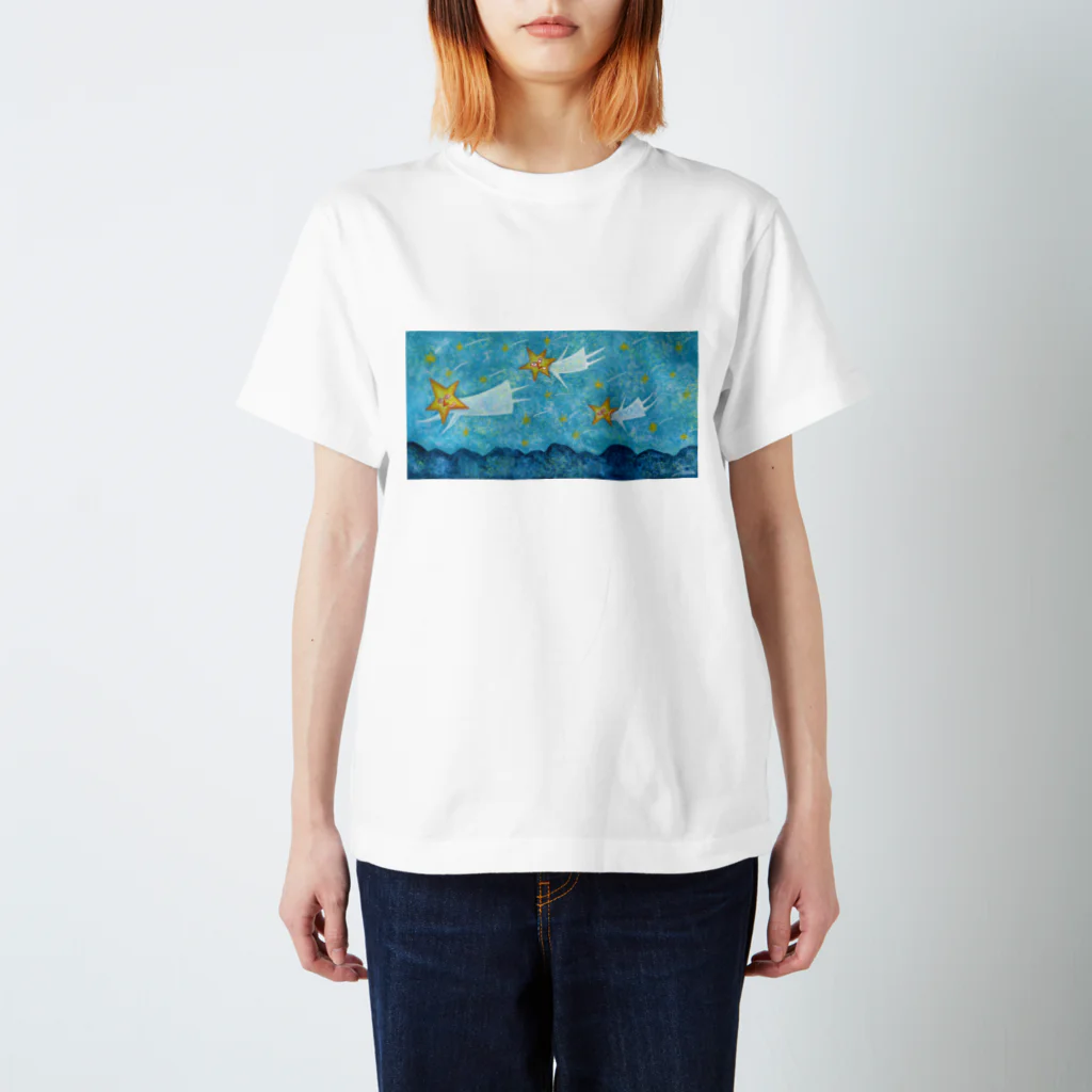 saorishinadaのStarry night Regular Fit T-Shirt