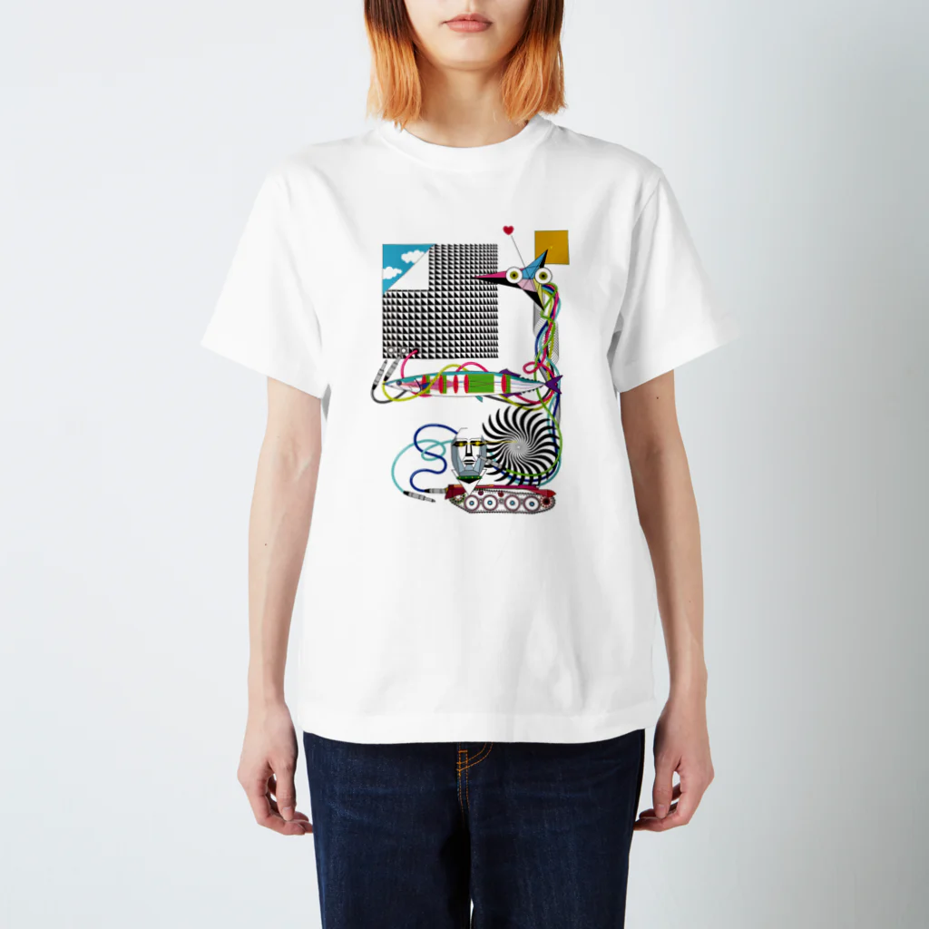 知らないおぢさんのシステムエラーデフォルトAI(白系) スタンダードTシャツ