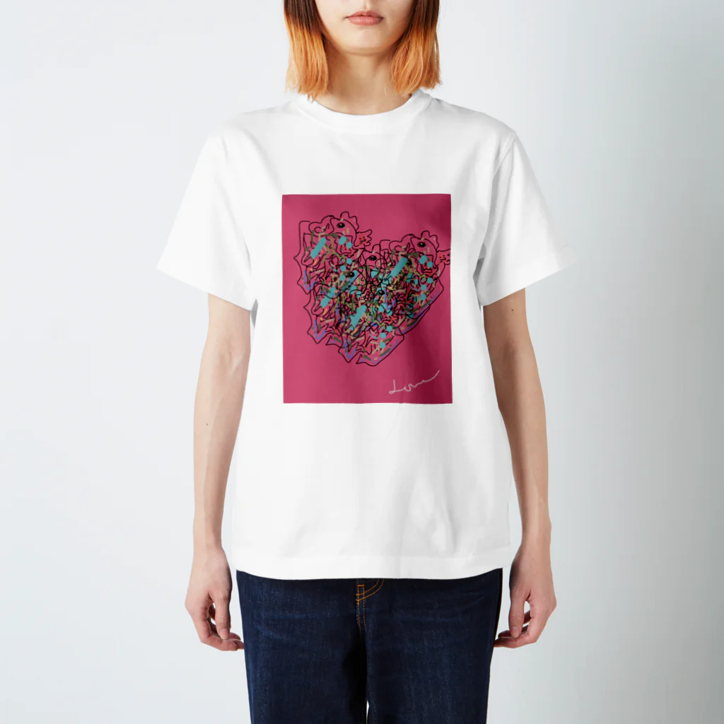 risbedのlove power fish  Regular Fit T-Shirt