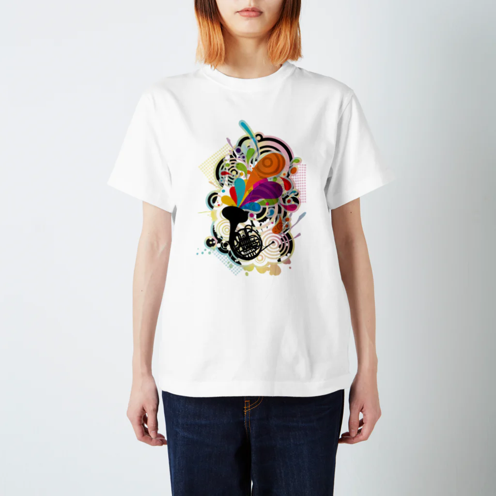 AURA_HYSTERICAのHorn_Music スタンダードTシャツ