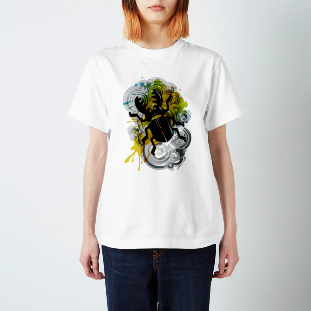 AURA_HYSTERICAのStag_Beetle スタンダードTシャツ