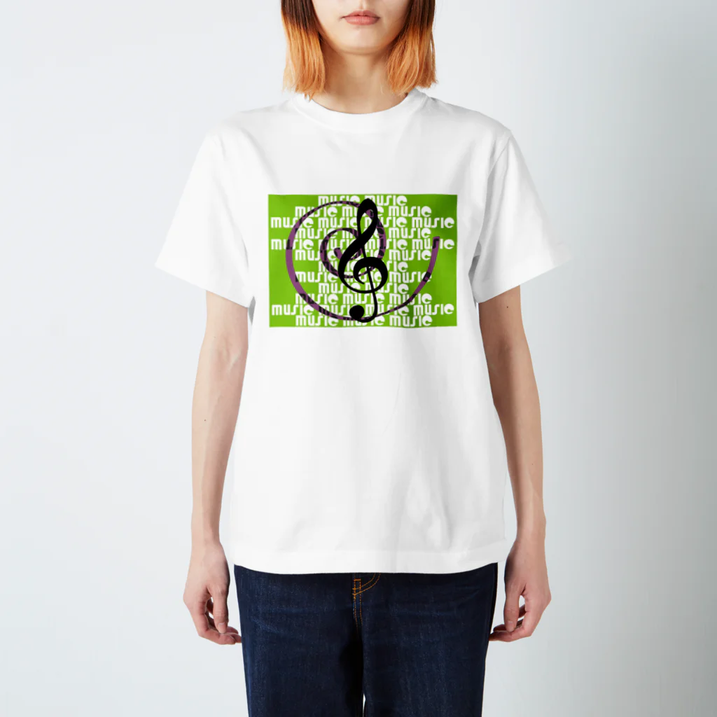 AURA_HYSTERICAのG_clef スタンダードTシャツ