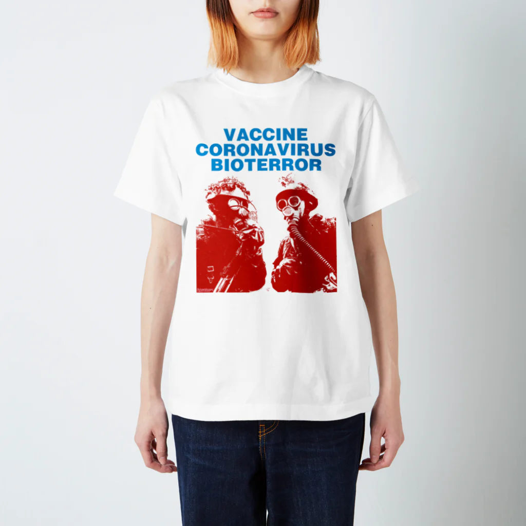 apocalypsisのVACCINE CORONAVIRUS BIOTERROR Regular Fit T-Shirt