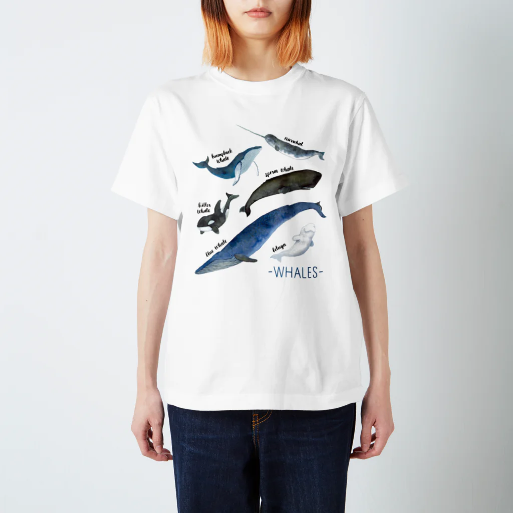 uminomadoのクジラまみれ スタンダードTシャツ