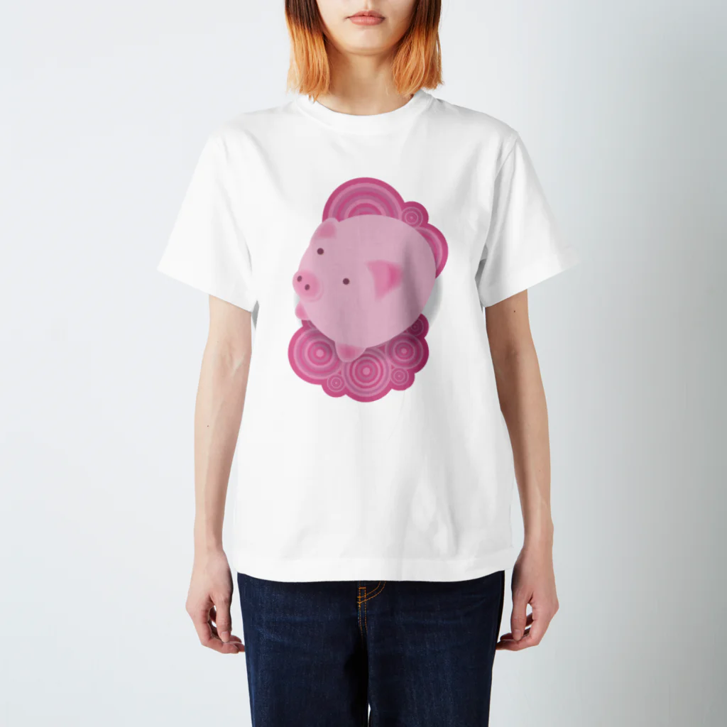 AURA_HYSTERICAのPinky_Pig スタンダードTシャツ