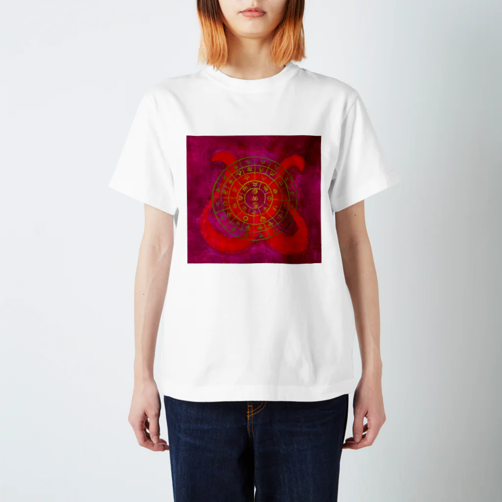 WAMI ARTのフトマニ・ウ(ヲシテ文字) Regular Fit T-Shirt