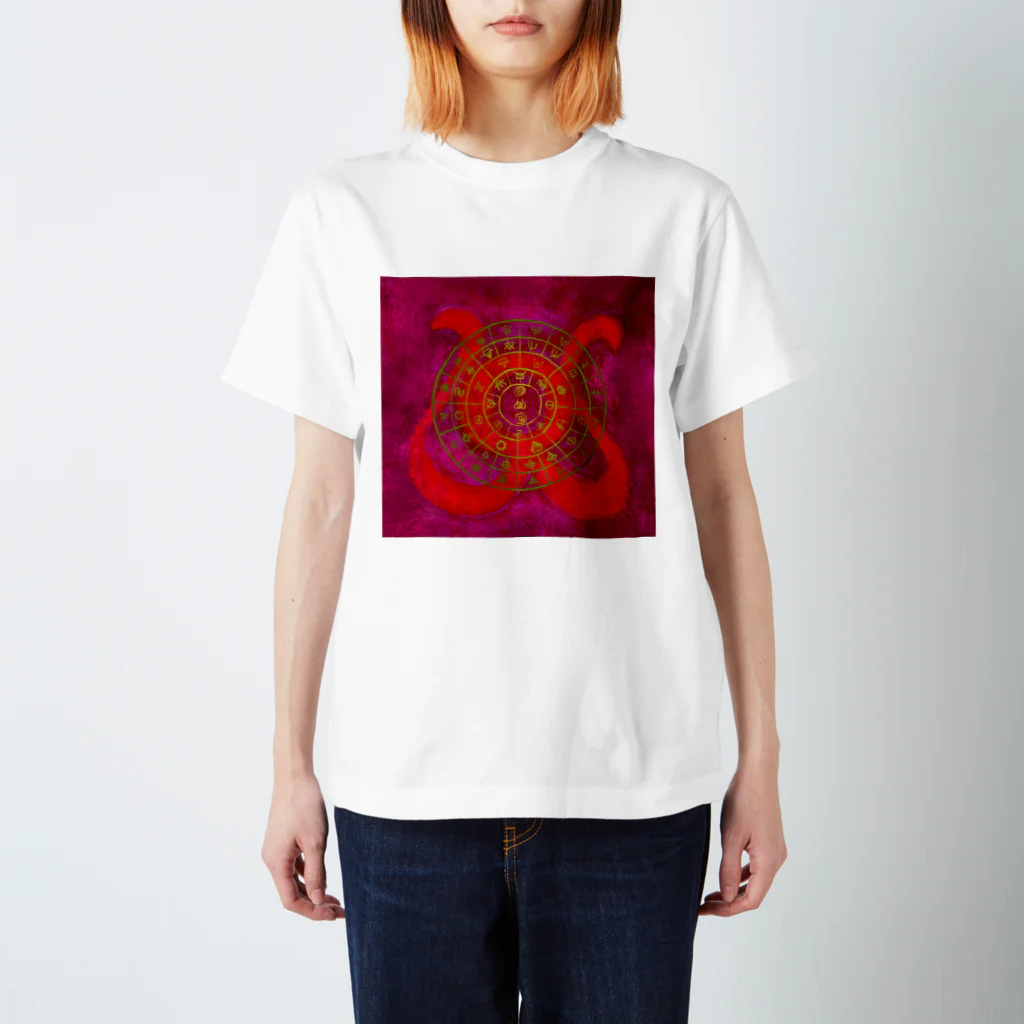 WAMI ARTのフトマニ・ウ(ヲシテ文字) スタンダードTシャツ