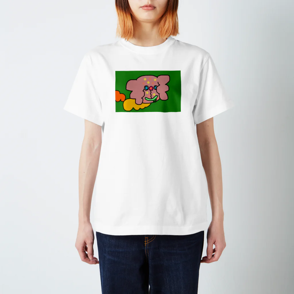 うさぎまみれのセレブ犬 スタンダードTシャツ