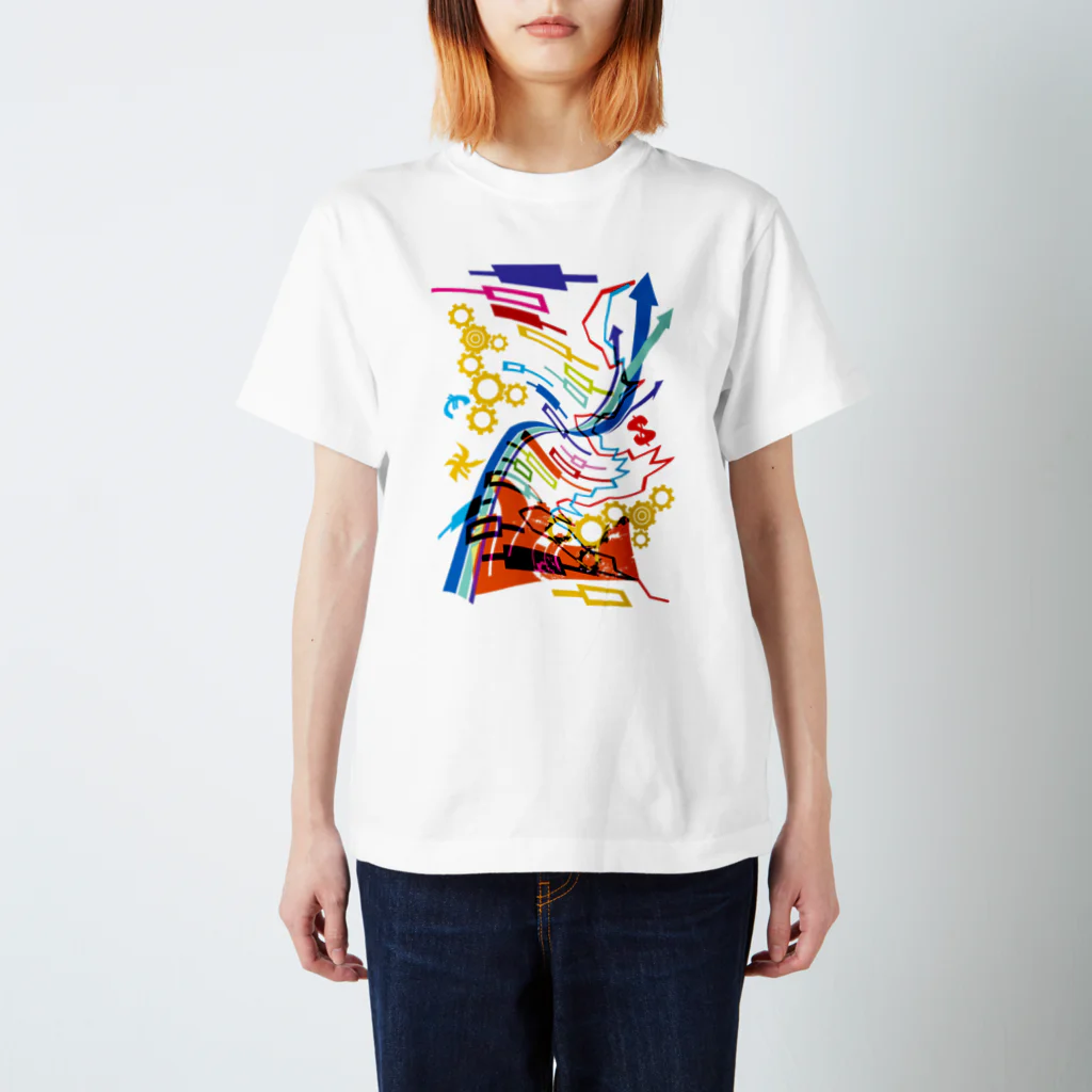 AURA_HYSTERICAのBuy high, sell higher Regular Fit T-Shirt