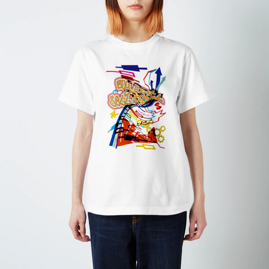 AURA_HYSTERICAのBuy high, sell higher Regular Fit T-Shirt