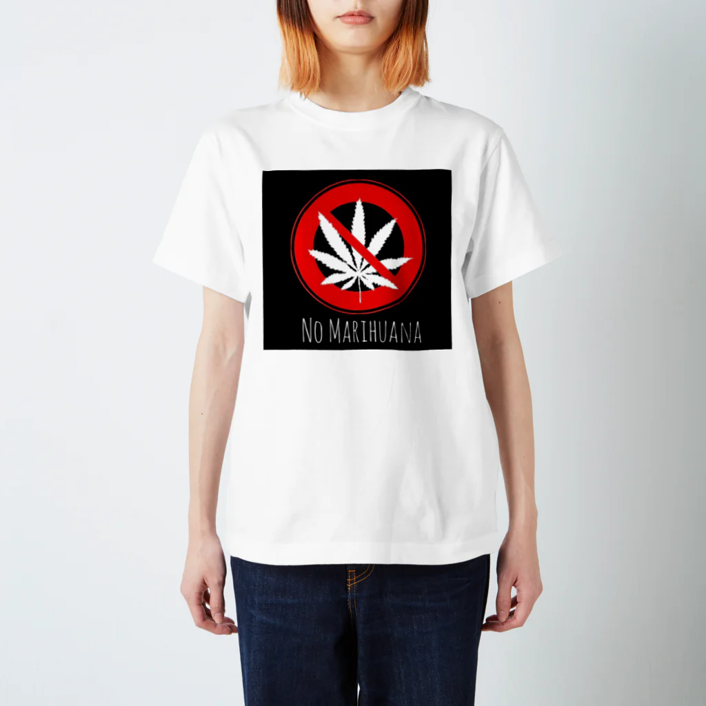 DGPGのno marihuana(フォント変) スタンダードTシャツ