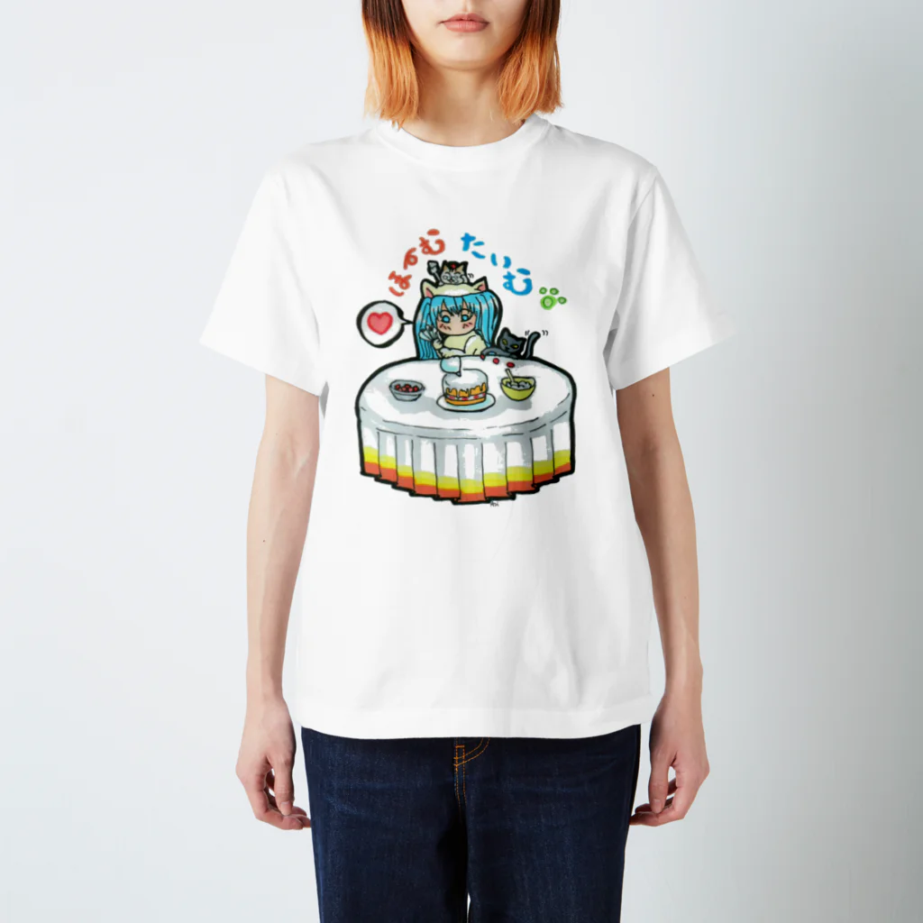 miku'ꜱGallery星猫のおうち時間💙mikuと愛猫 Home time Regular Fit T-Shirt