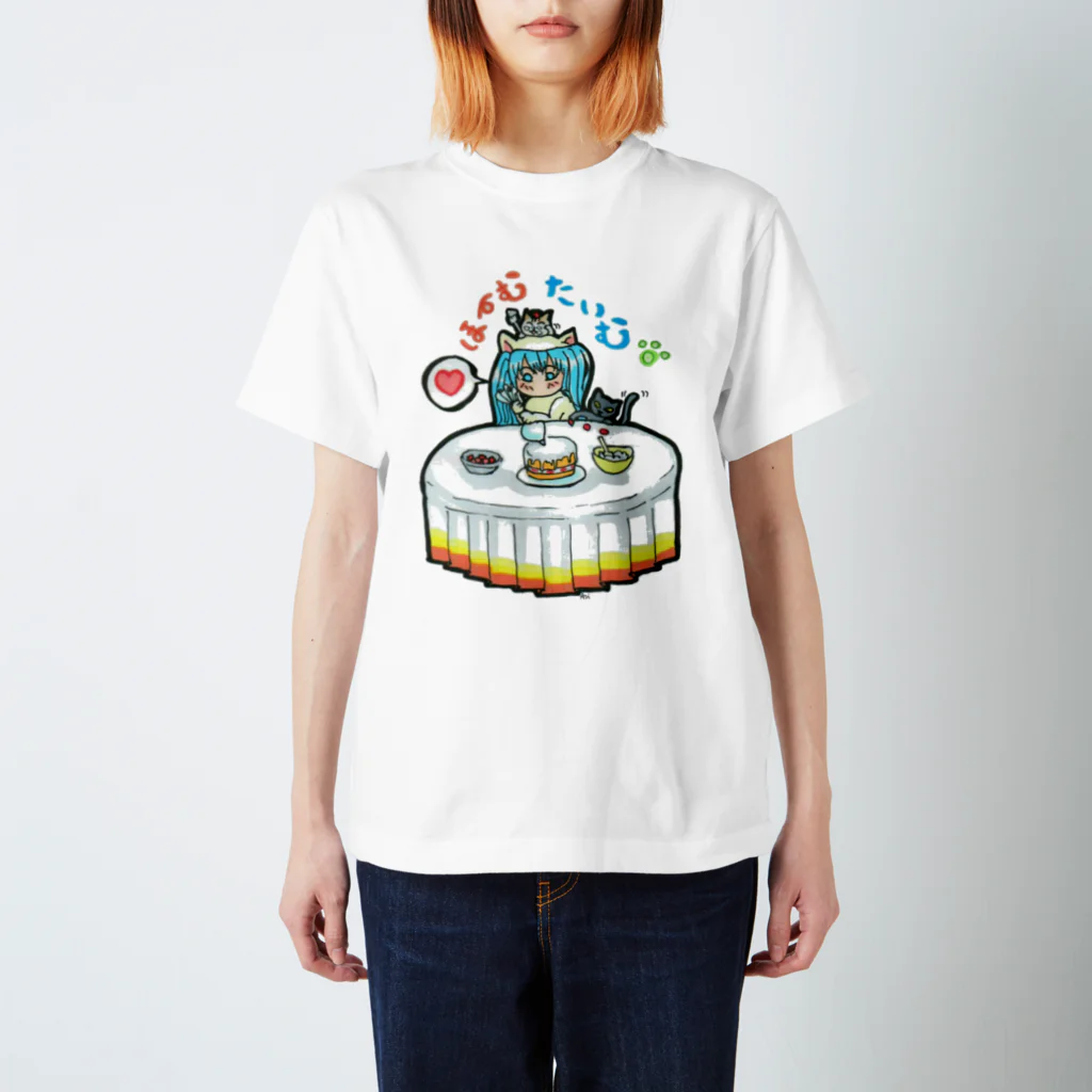 miku'ꜱGallery星猫のおうち時間💙mikuと愛猫 Home time スタンダードTシャツ